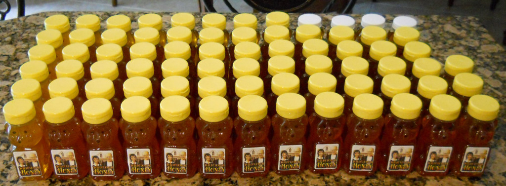 bottled 39 pounds of honey